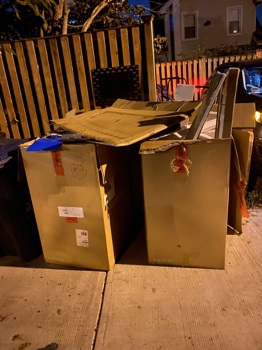 MillertimeBetty's tweet photo. @DCDPW  so bulk pick up won’t pick up and normal recycling didn’t pick up. What are my options? Boxes don’t fit in a car. Full of styrofoam https://t.co/GIyqkC92pM