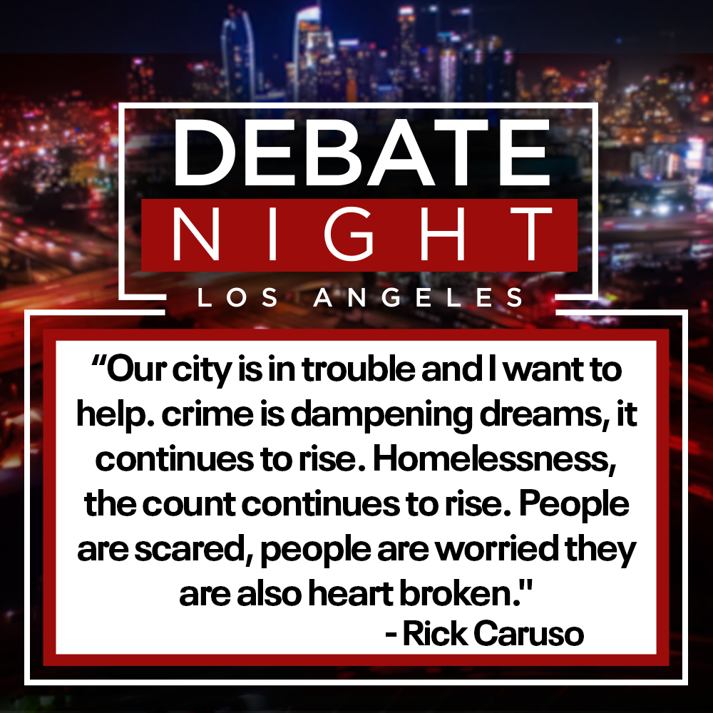 FOXLA's tweet image. Los Angeles mayoral candidates Karen Bass and Rick Caruso address homelessness in LA. #homeless #FOX11Debate WATCH #LIVE: bit.ly/3BXja2G