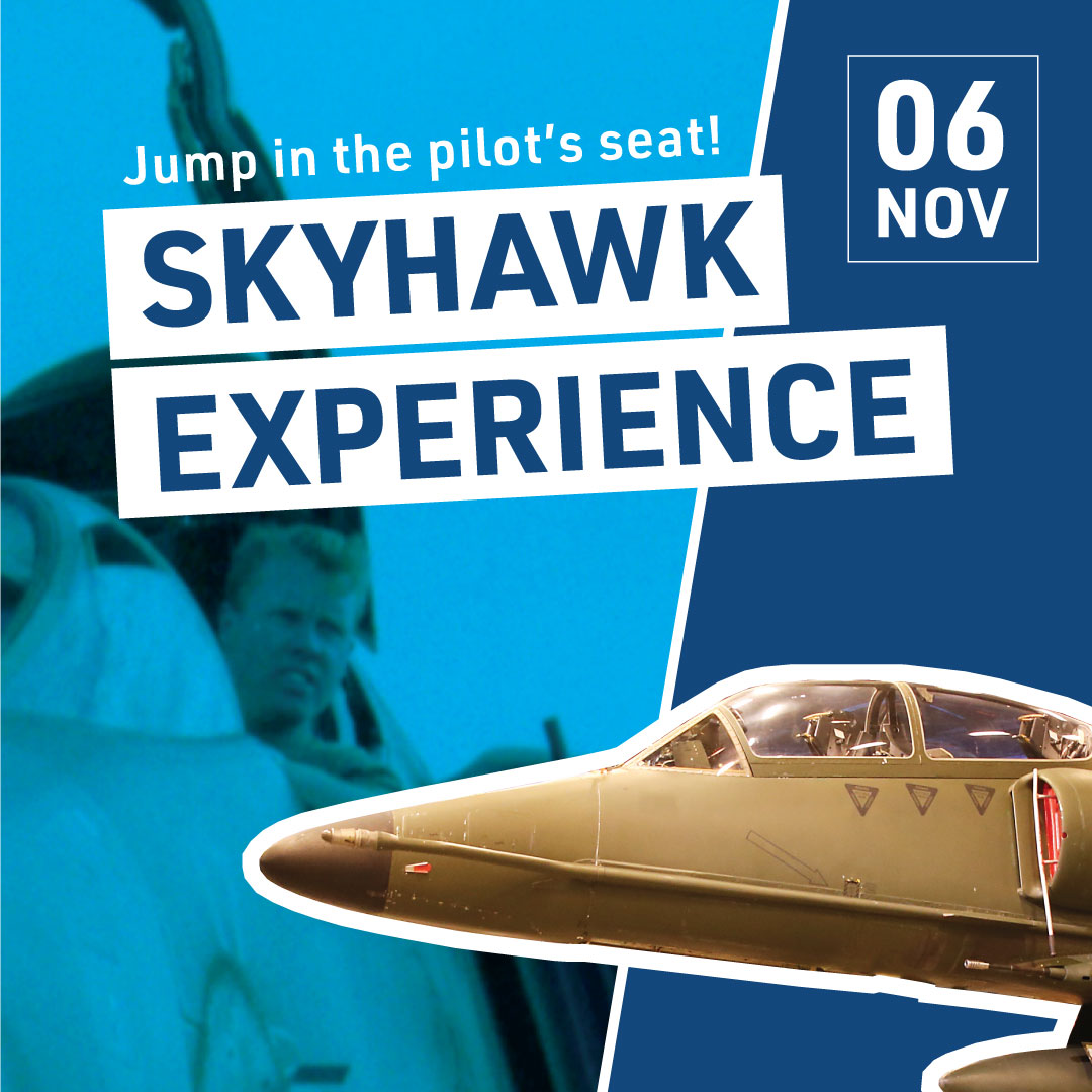 [Event!] Sunday 6 November 2022

If you’ve ever dreamed of being in a fast jet, now’s
your chance! Step into the cockpit of an iconic RNZAF
aircraft – the McDonnell Douglas Skyhawk!

More info: tinyurl.com/27c2an2u

#skyhawk #opencockpit #avgeek #AirForceMuseumNZ
#nzaviation