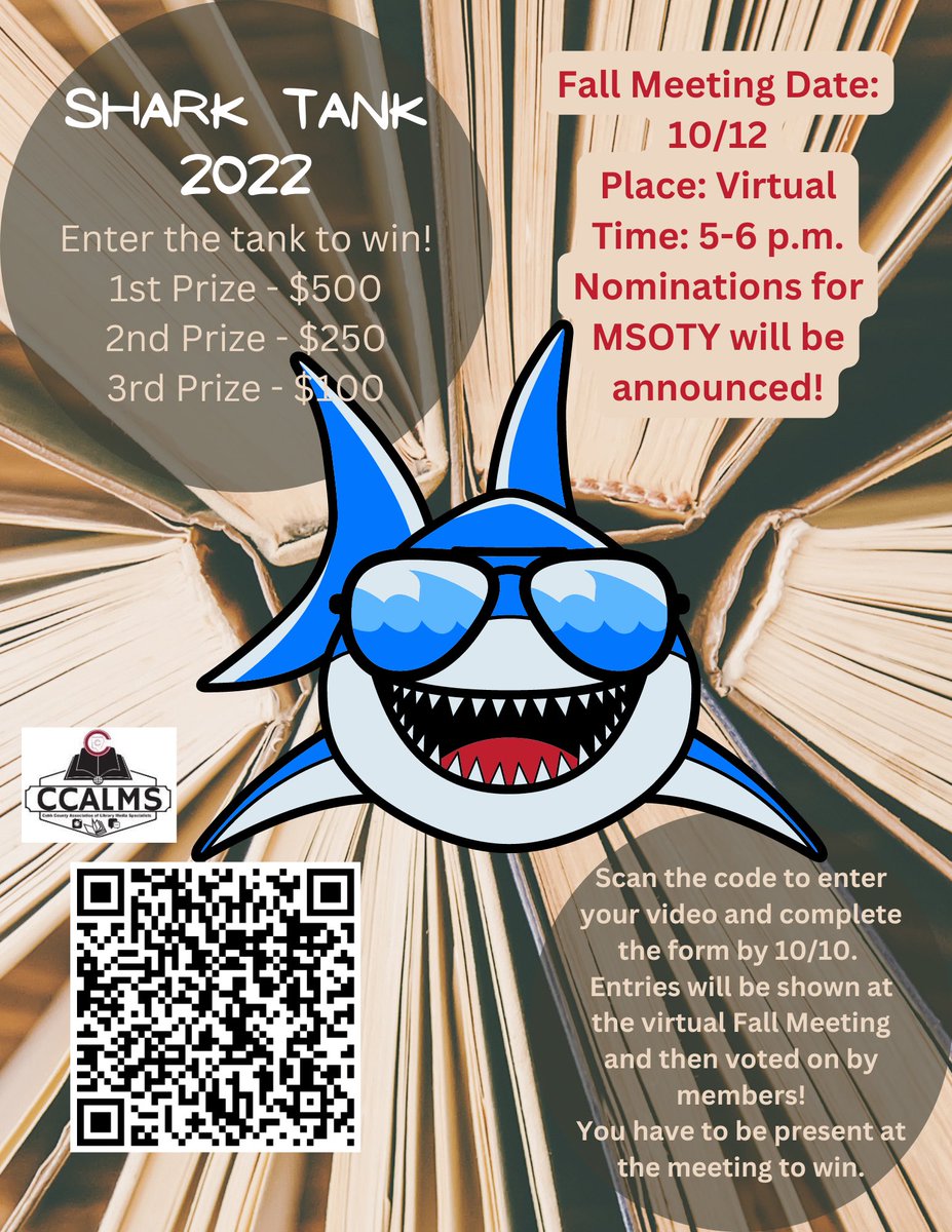 .⁦@CobbLibMedia⁩ check out the shark tank grants! #cobbLMS