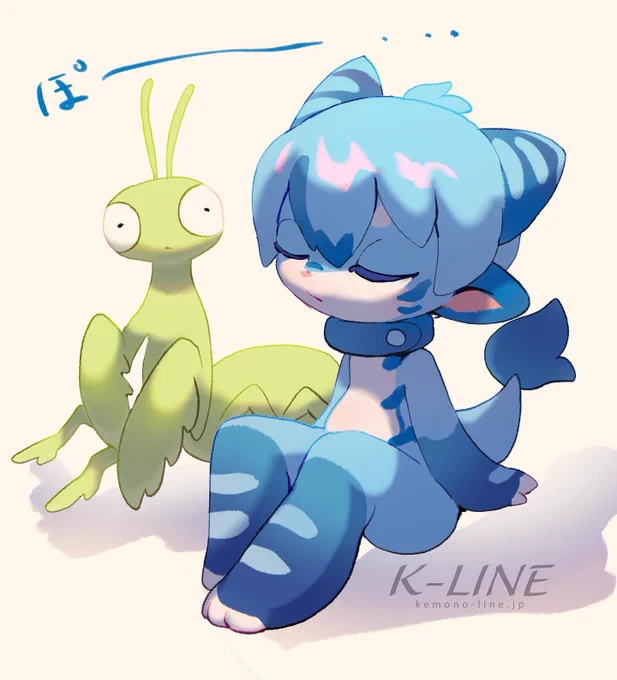 カマキリと、ぼーっとする #ルーフェン 