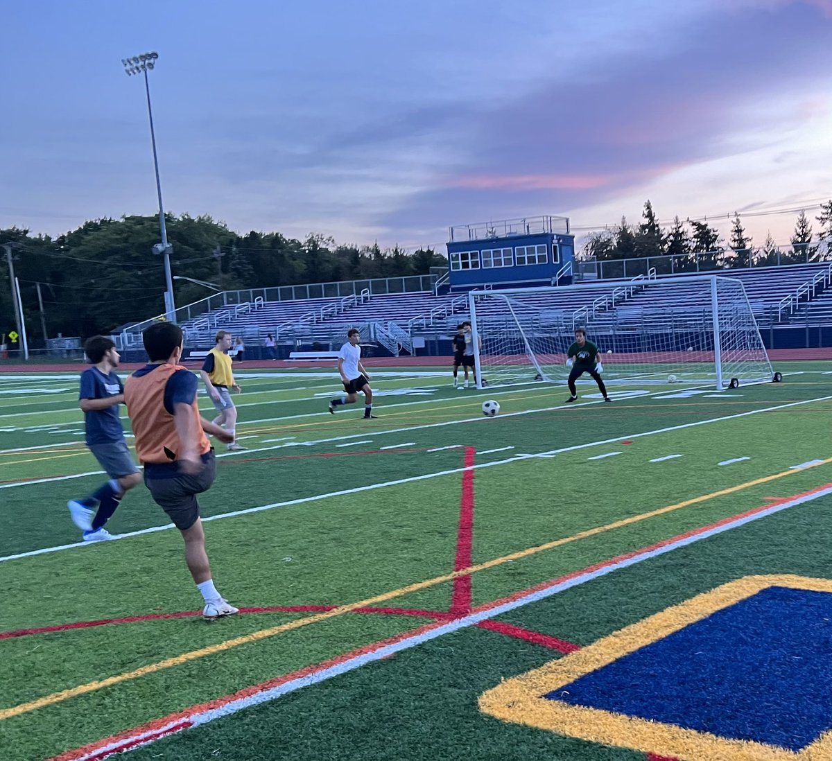 NockBoyssoccer's tweet photo. The boys working overtime on the turf at tonight’s session! Come support at Parsippany Hills tomorrow at 4! #full100 #family #peqpantherpride @AthleticsPTHS @pthsnation https://t.co/MW5KZy4bbP