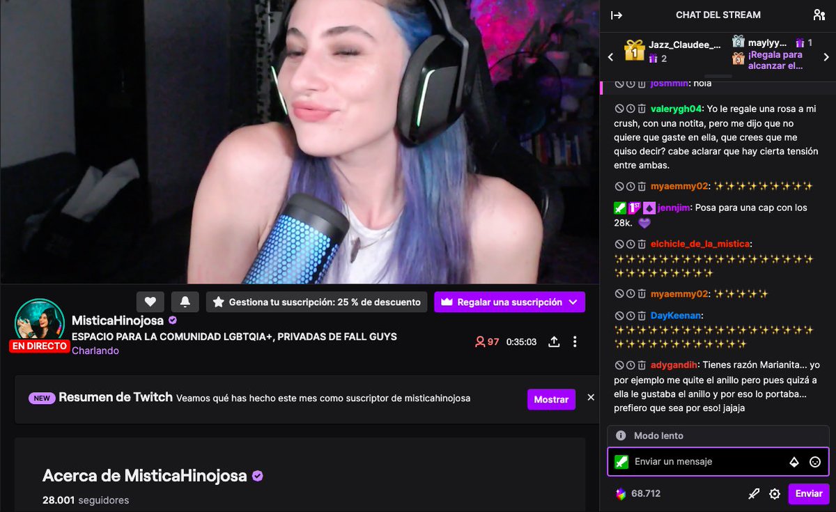 Mistisabrozos's tweet photo. Mamá @misticahinojosa acaba de llegar a los 28 k en twitch. Queremos ver sus felicitaciones. 

#Mistica28ktwitch https://t.co/pe8bZiobZ4