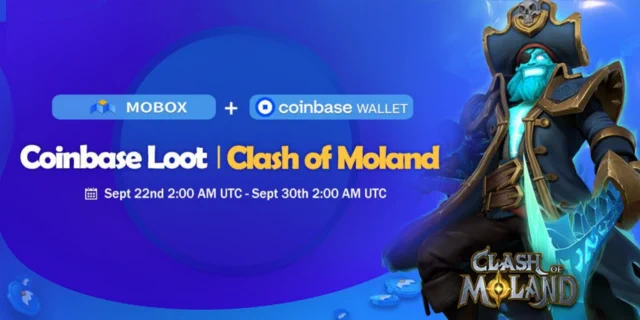 Welcome to Coinbase Loot 丨Clash of Moland Event. Introducing a fun and epic partnership with — Coinbase Wallet & MOBOX!

We are bringing you a legendary event with loads of fun activities as well as some amazing rewards such as Coinbase MOballs! 

⭐️ Coinbase MOball:  You will complete daily tasks in order to get Coinbase MOballs. You can use them to capture MOMO NFTs in the MOMOverse during the Coinbase Loot Campaign. 

⭐️ Coinbase Legendary MOMO NFT:  Get excited about this exclusive and limited Coinbase MOMO. The Legendary MOMO has special abilities and the highest hash power giving you an edge across all games on the MOBOX platform.


join in now @ https://www.mobox.io/home/#/coinbase