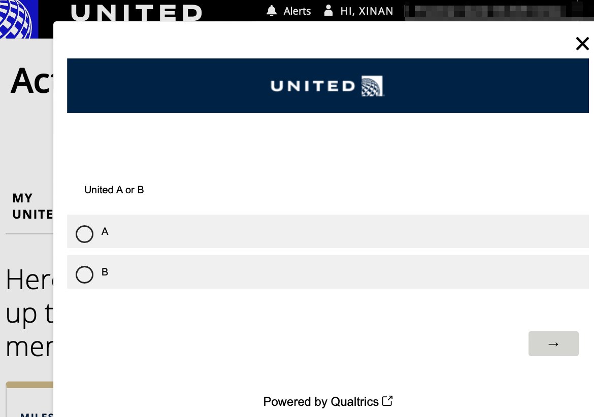 atppp's tweet photo. A/B testing at its finest #UnitedAirlines #fail https://t.co/vqwos8rgIa