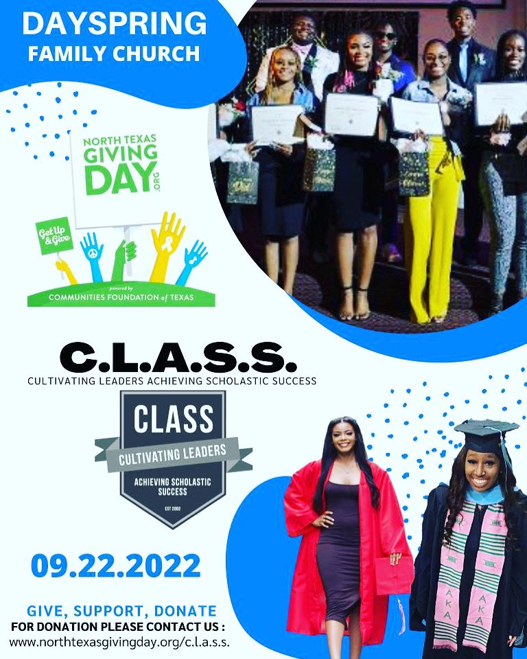 Support C.L.A.S.S., INC during the North Texas Giving Day Campaign by donating to support furthering the education of our NOW Generation! Your donation matters to us! 

You Can Donate Right Now By Clicking the Link Below!

northtexasgivingday.org/organization/c…