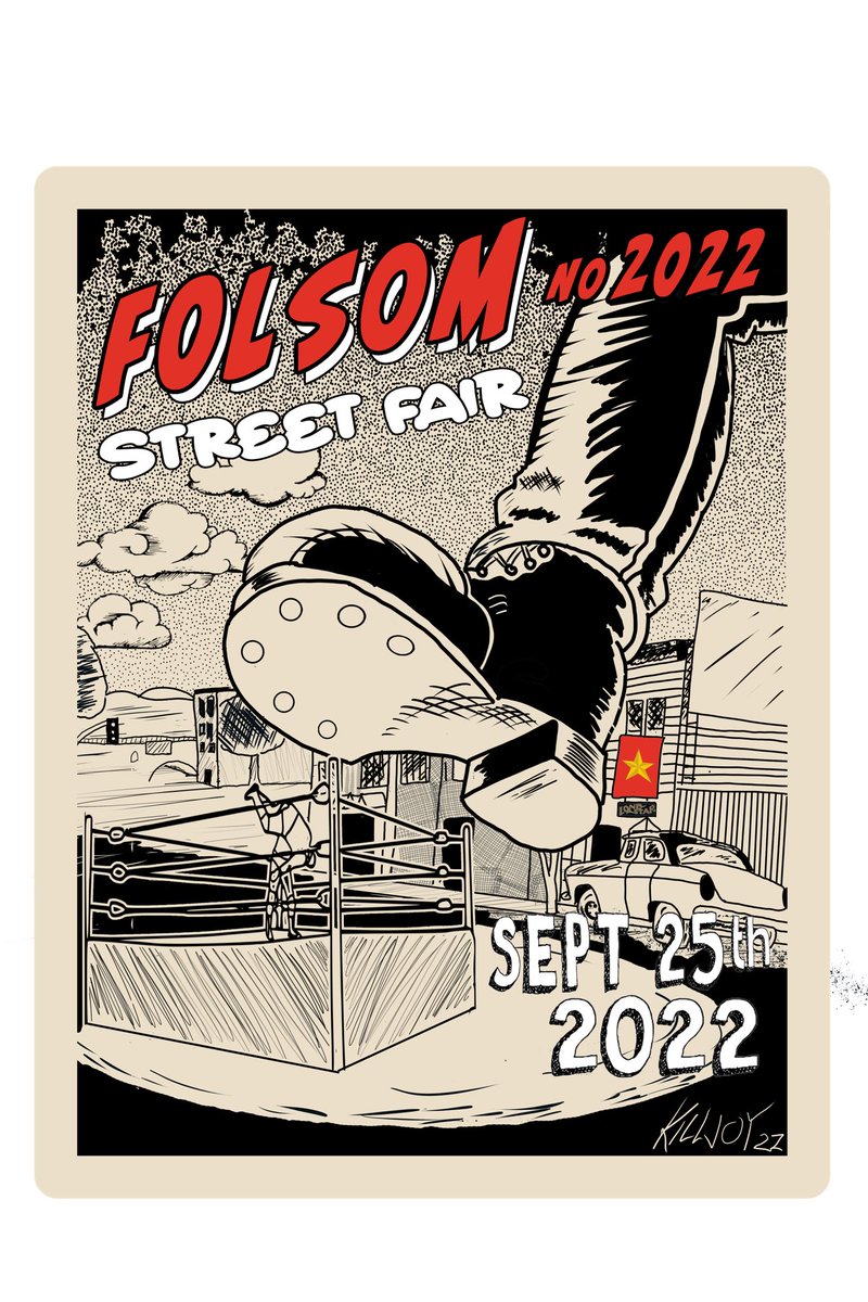 KilljoyDesigns's tweet photo. I haven’t said much but I want to say I’m really proud to be a part of this. This year has been a weird year for me and getting opportunities like this have kept me sane. It’s been great seeing this pop up in so many peoples feeds. #killjoydesigns #folsomstreetfair2022 https://t.co/DlQffNrQWM