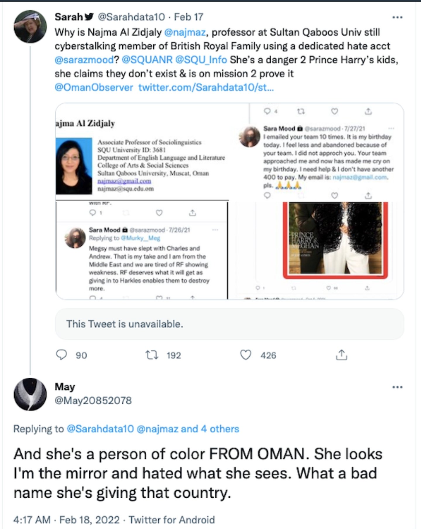 Saqib Ahmed on Twitter "Ss squad tech leader doxing a women from