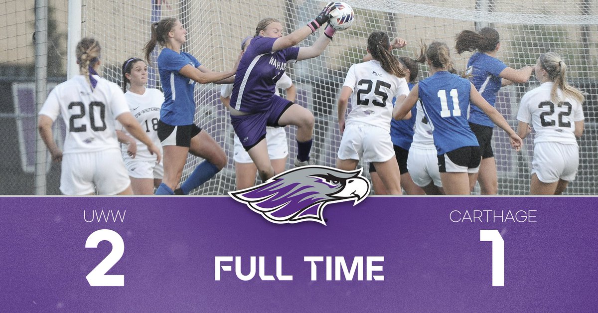 The Warhawks extend the streak to seven with 2-1 win at Carthage. UW-W hasn't lost since the season opener!