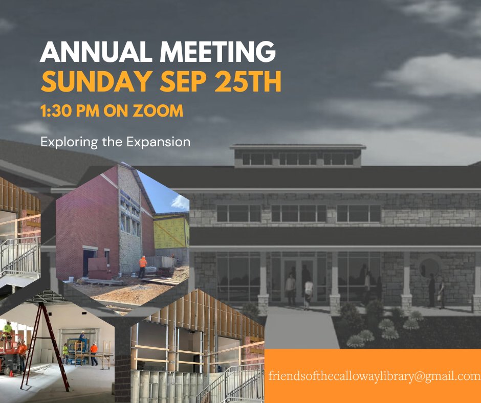 FriendsofCCPL's tweet image. Our Annual Meeting is this Sunday. Join us as we discuss the ongoing library expansion project and how the Friends of the Library can help.