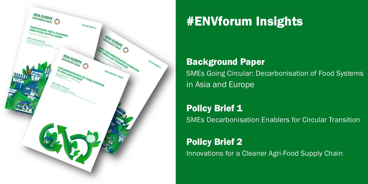 ENVforum's tweet photo. 💭📊Background Paper &amp; Policy Briefs on #SMEs going #circular - outcomes of the recent #ENVforum conference on decarbonising #food #supplychains.

Available here: https://t.co/d2fsLwQW4o

👣Walk the talk after #UNGA2022 
💡In preparation of #COP27 
#SDG12 #ClimateChange https://t.co/o9DGjN9hNV