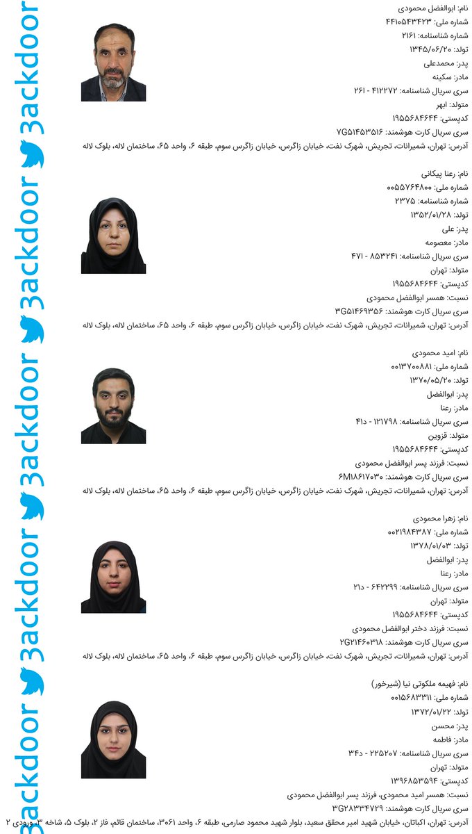 3ackd0or's tweet photo. The information we promised before #AccessBreach #DataLeak #CyberSecurity #CyberAttack #مهسا_امینی https://t.co/PjVN51rYha