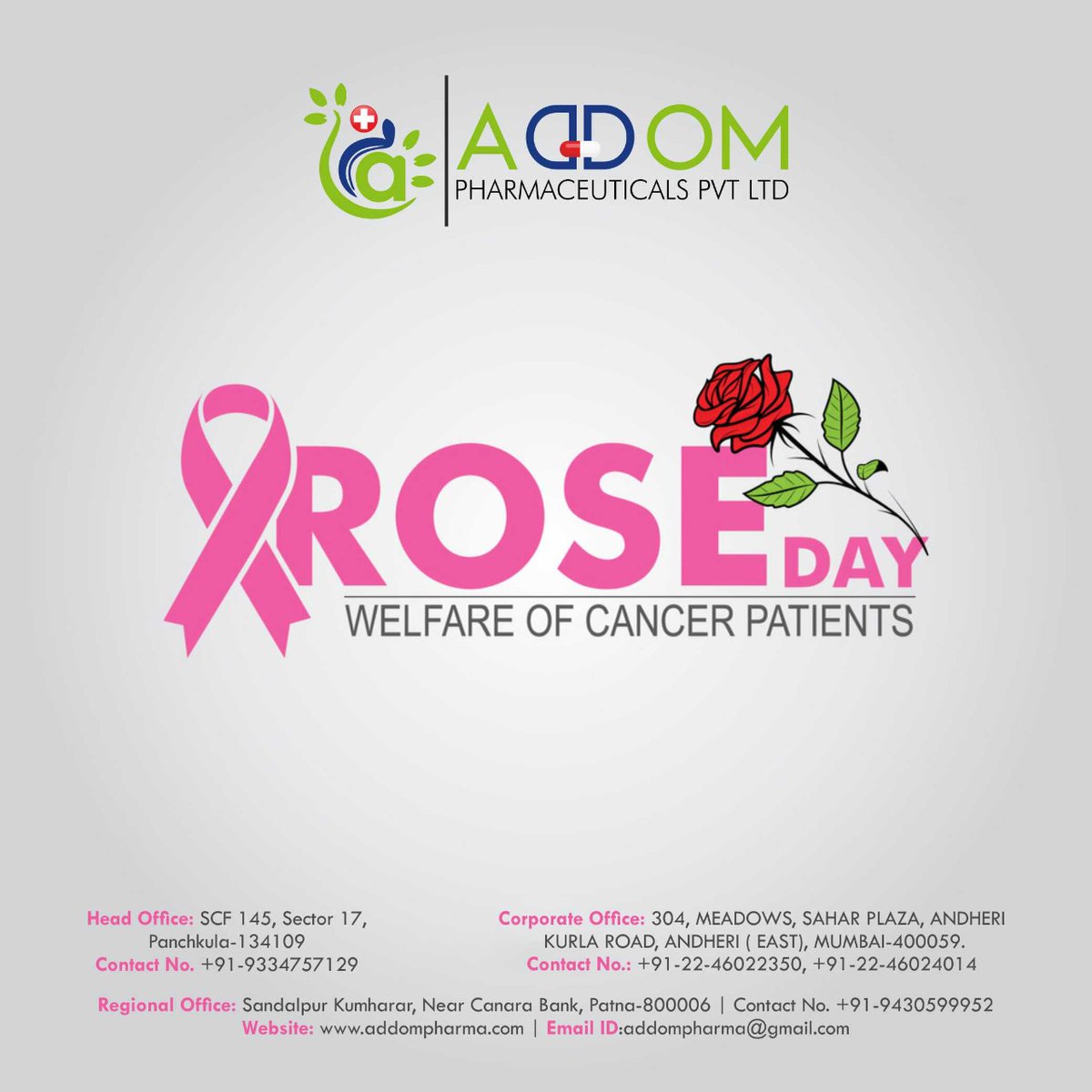 AddomPharma1's tweet photo. World Rose Day (Welfare of Cancer Patients)
#cancerawareness #cancerpatient #cancerawarenessmonth #health #ADDOM #addompharma #pharmacy #pharmaceuticals #pharma #pharmacist #pharmaceuticalindustry #pharmacology #medical #medicine #medicinecompany #Williams #williamspharma https://t.co/AmqySVUK48