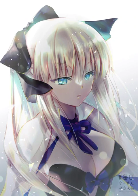 #毎日ぐーやんイラスト 102枚目 何気に初描きモルガンさん〜キラキラ髪の毛描くの楽しかったー!#fgo #モルガン 