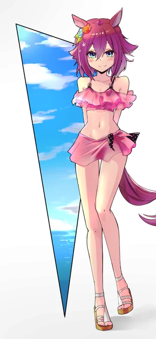#ウマ娘 #イラスト 涼しくなってきたので水着シリーズ一旦終了 