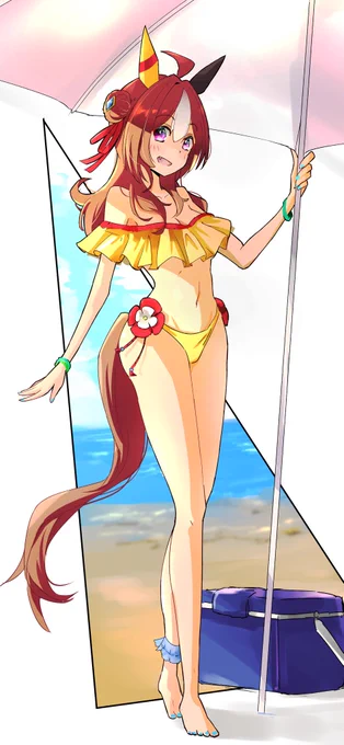 #ウマ娘 #イラスト 涼しくなってきたので水着シリーズ一旦終了 