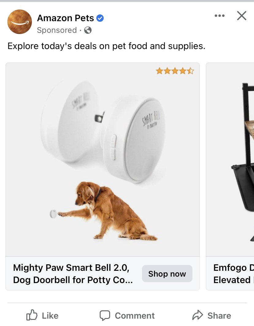 KaylaWinkelman's tweet photo. Amazon pet ads kill me https://t.co/yYY4VmL777