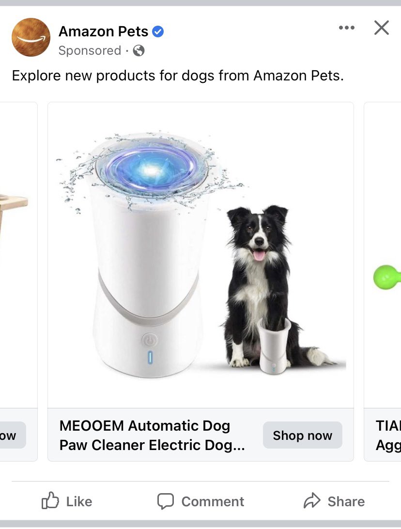 KaylaWinkelman's tweet photo. Amazon pet ads kill me https://t.co/yYY4VmL777