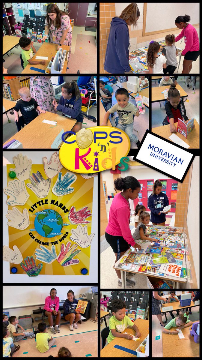 Today we had college students from <a href="/MoravianU/">Moravian University</a> visit us! They read about friendship &amp; helped us make a pledge to be kind. Then the students were able to pick out a book to take home thanks to Cops and Kids! What a special morning spent with our community partners.📚 <a href="/DoneganBASD/">Donegan Elementary</a>
