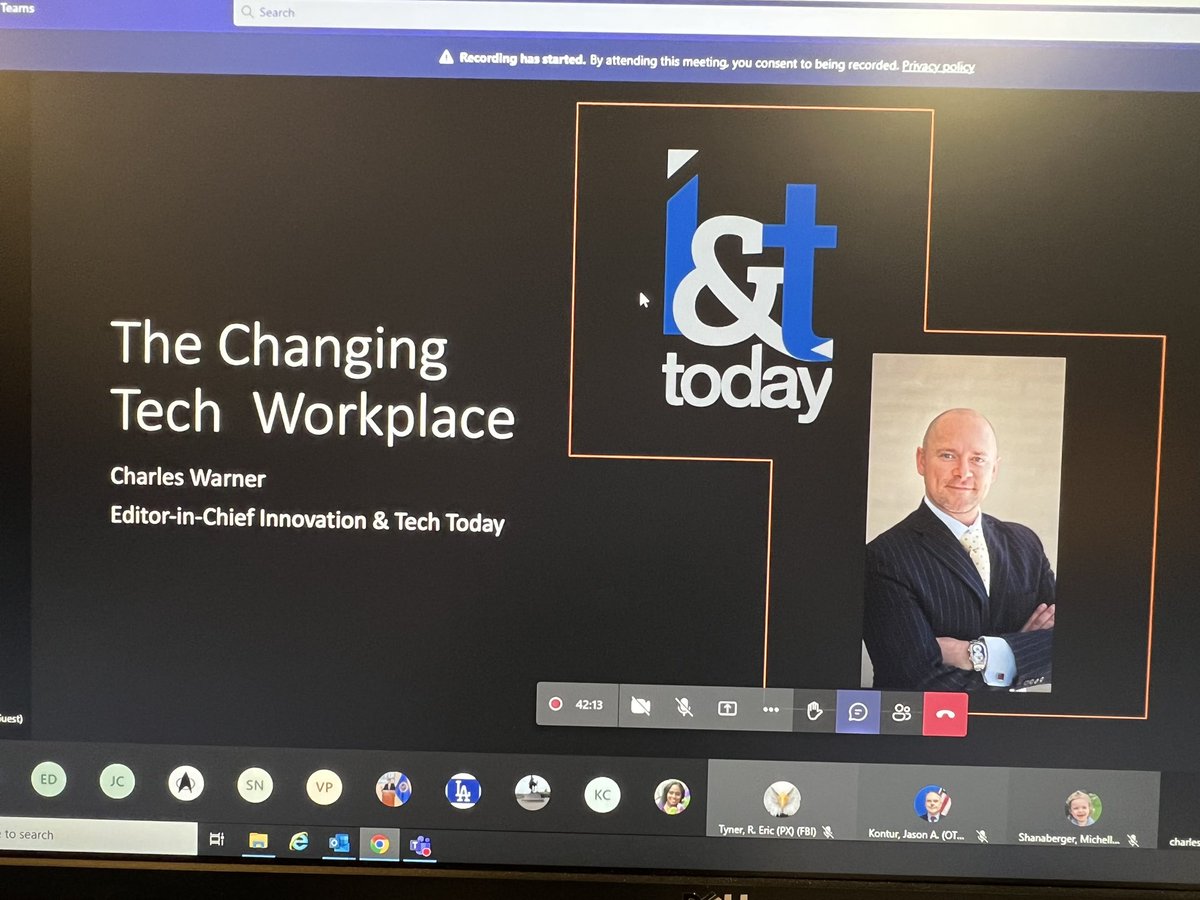 chucko24's tweet image. I did a 1 hour keynote at the FBI’s IT conference today and it was pretty awesome to be able to do that. 

Thanks @InnoTechToday and shout out to the @FBI for having me to talk about the changing tech workspace. @shiggins_IPW @CoreyNoles 

#itots #innotechtoday #tech