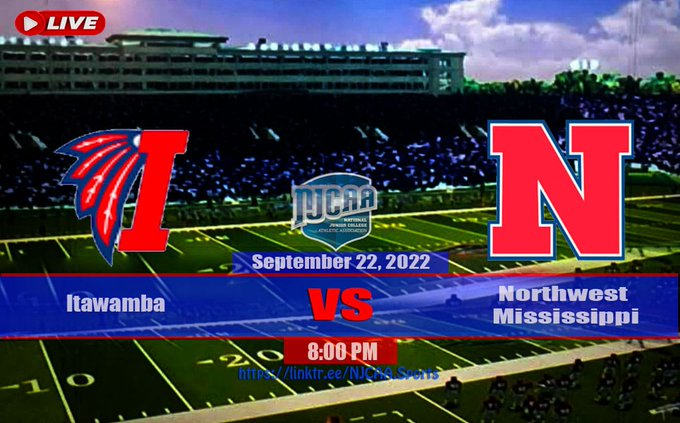 🏈 Itawamba vs. Northwest Mississippi
📽️ Live Streaming - bit.ly/3RwuhVx
🗓 Thu, Sept 22 2022
⏰ 8PM
@iccfootball <a href="/JJMW56/">Coach Wilson</a> <a href="/ItawambaCC/">Itawamba CC</a> <a href="/NorthwestMSCC/">Northwest Mississippi Community College</a> <a href="/NWCC_Football/">Northwest Football</a> <a href="/LetsGoICC/">ICC Athletics</a> <a href="/karsongreen3/">karson green</a> <a href="/Coach_DWil/">Darrian Wilson</a> <a href="/CaLliRaCKkZz/">OMAR PEW</a> <a href="/MichaelHeindl/">Michael Heindl</a> <a href="/oakley562000/">Scott Oakley</a> <a href="/NWCC_Rangers/">Northwest Rangers</a> @wadecannon5