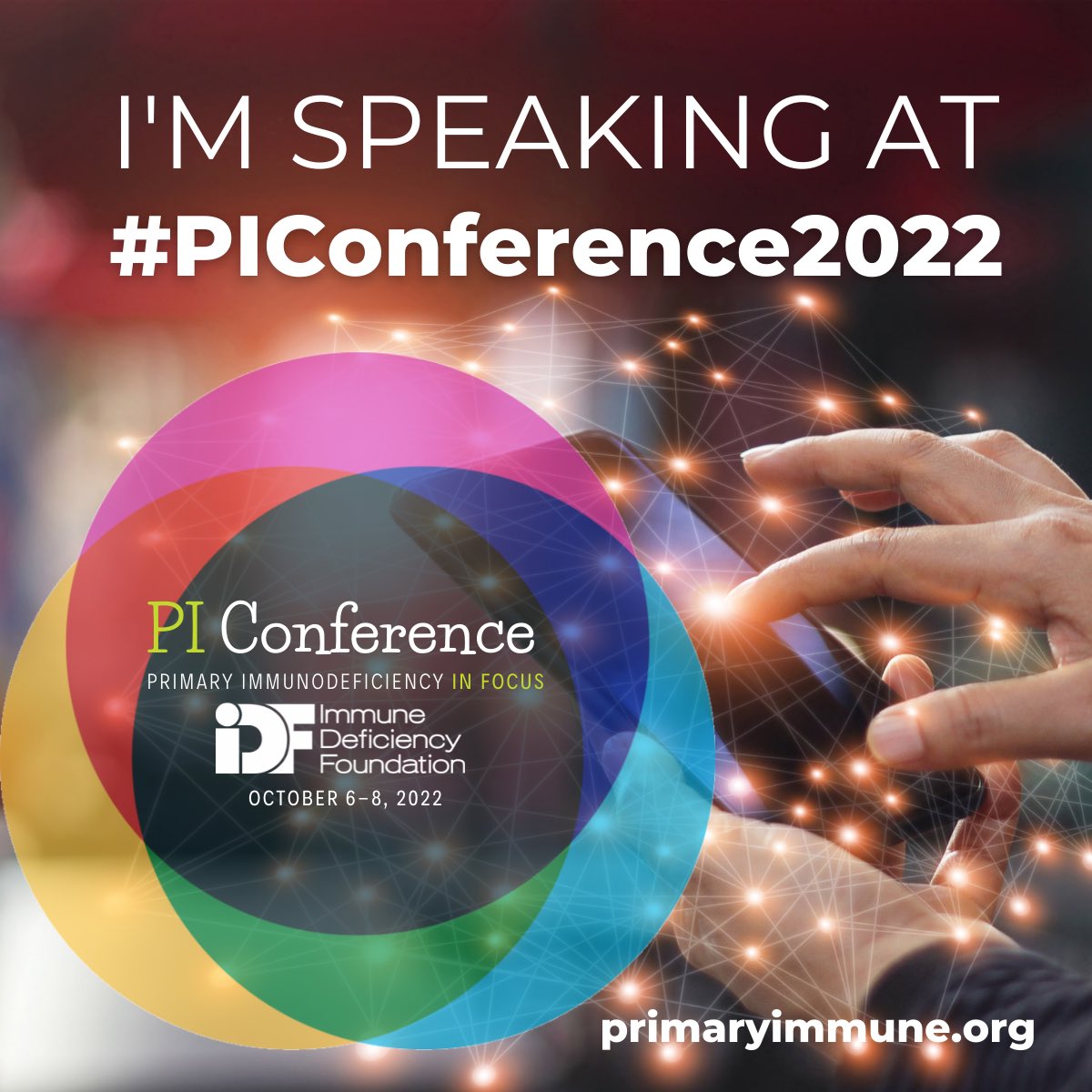I’m so excited to be speaking at the opening keynote on “Tiktok Boom!A Long Journey to Diagnosis” at the #PIConference22. I look forward to connecting with other primary immunodeficiency experts, sharing my knowledge, and inspiring others. <a href="/IDFCommunity/">HOLDING NAME TO PREVENT ABUSE</a>