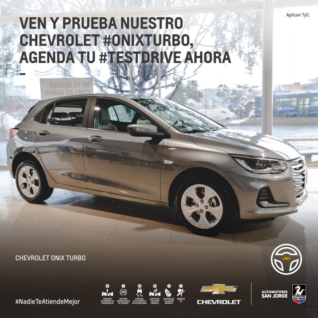 AutoSanJorge's tweet photo. Prueba nuestro hermoso #ChevroletOnix en un #TestDrive para que te convenzas de que será tu nuevo carro.
Agenda una cita ahora
📲3126589448
#NadieTeAtiendeMejor #RetomaSanJorge #Cambiatuusado #Estrenahoy #Surbogota #Centromayor #Ciudadmontes #Soacha #Autopistasur #Bosa #Bogotasur https://t.co/e8wfiN0qSi