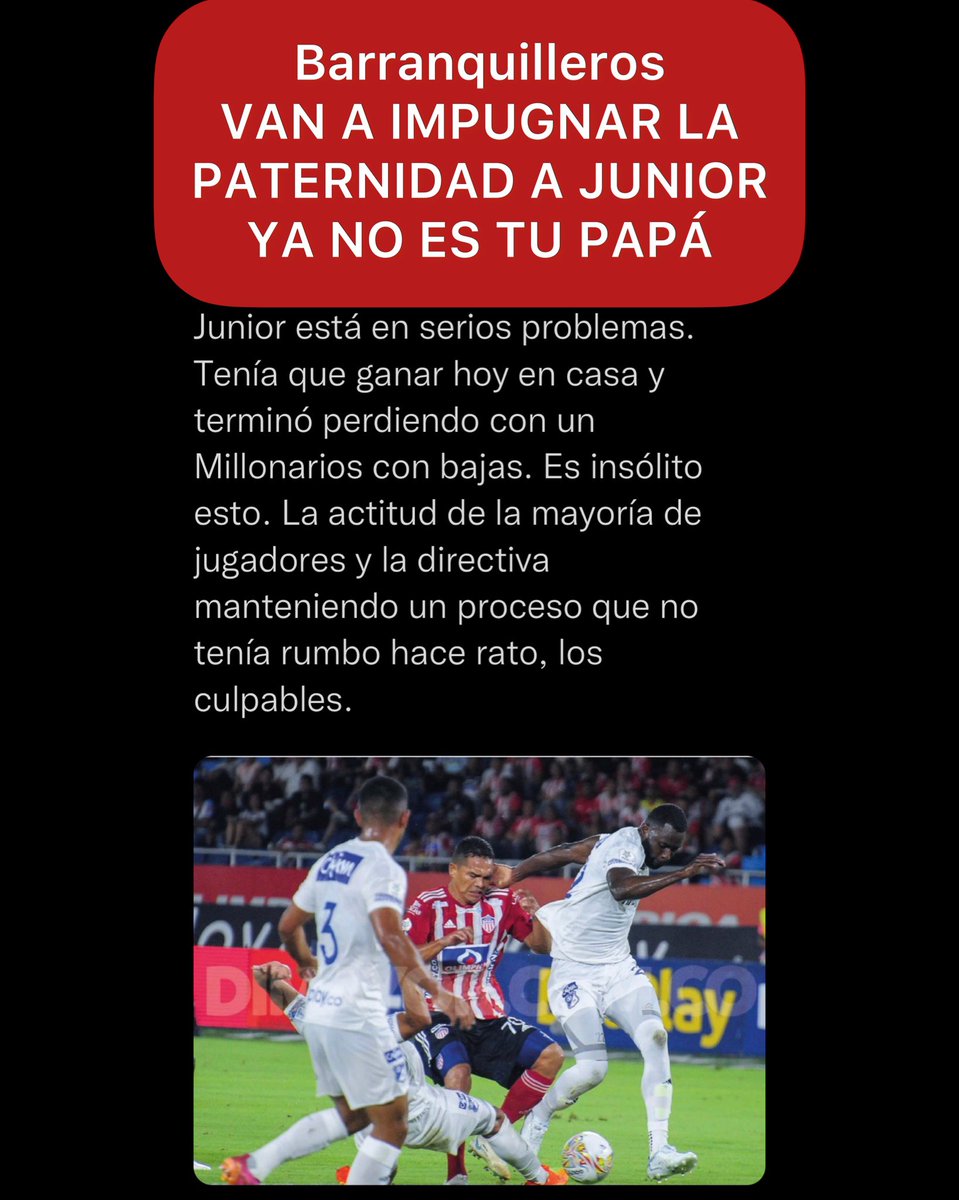CirculaEnRedes_'s tweet photo. #Junior #Millonarios @JuniorClubSA #Barranquilla https://t.co/ASMviMgQ0k