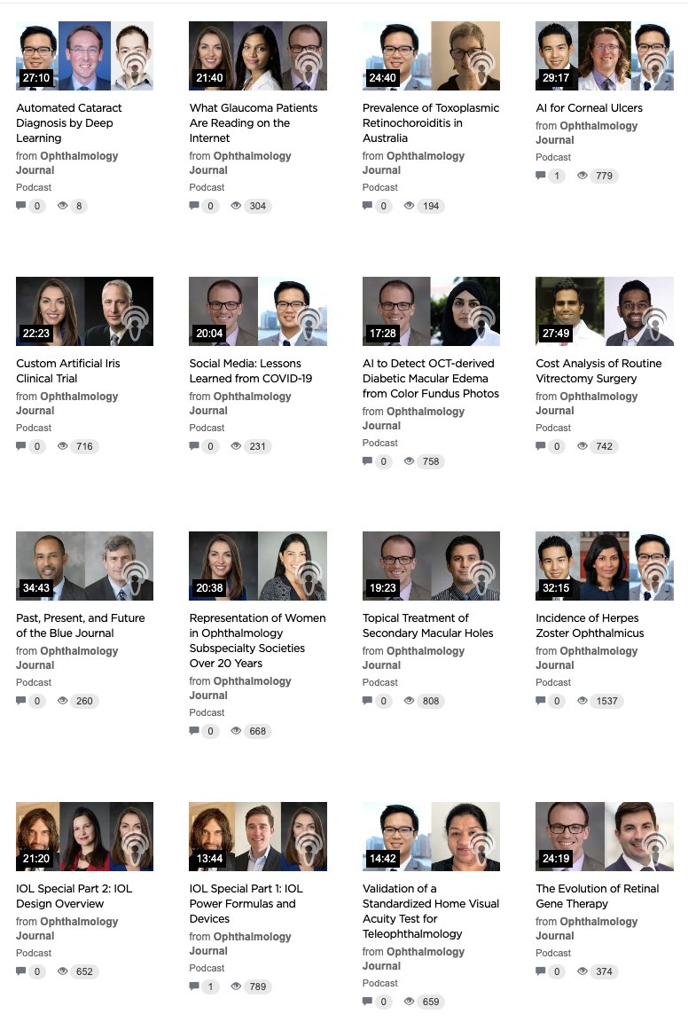 If you're heading to #aao2022 make sure to check out our LIVE #aao2022podcast recording @ the Tech Pavilion on Sunday Oct 2, from 1:30-2:30PM CST w/ Dr. Nisha Acharya!

In the meantime, check out the archive of all our past #OphthalmologyJournal podcasts!

aao.org/browse-multime…