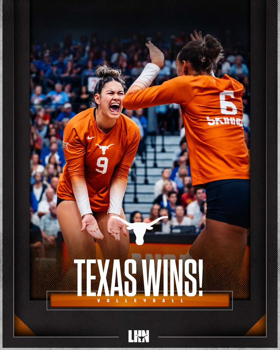 LonghornNetwork's tweet photo. REVERSE SWEEP

No. 1 @TexasVolleyball remains undefeated and starts conference play 1-0. https://t.co/d9sYYghlW1