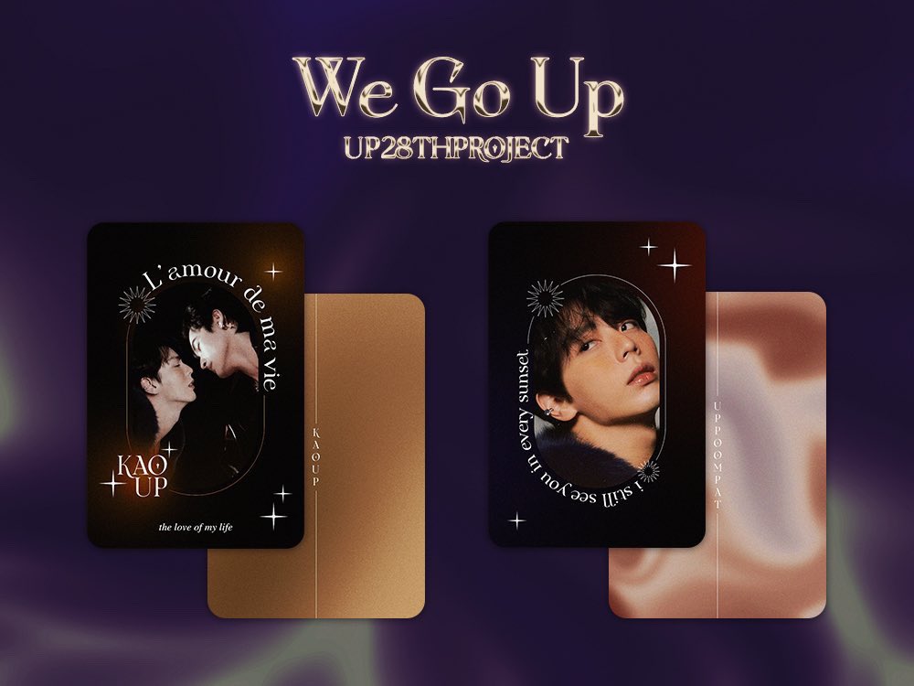uppakao's tweet photo. Fuba J (Zợ anh 9) dấu tên đã hỗ trợ set 2 card cho project 🥺Vậy là mỗi mức donate sẽ được tặng thêm 2 chiếc card như hình preview này từ bạn J đó 🥺 Chân thành cảm ơn J vì đã support pj và support KaoUp rất nhìu 🙇‍♀️
#UP28thproject #WeGoUP_project #uppoompat #kaoup https://t.co/U1MqbezwY8