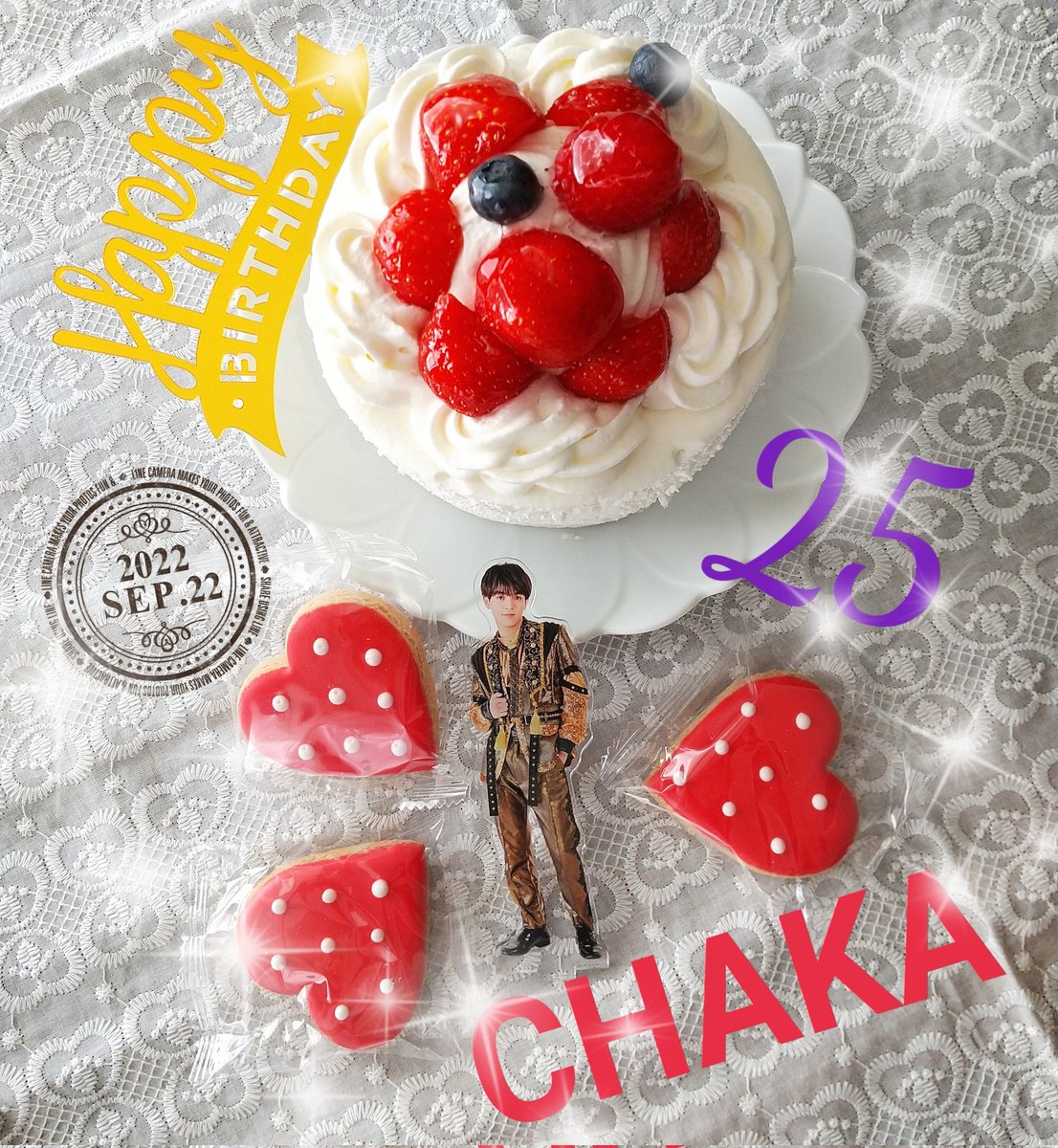 SyIujho's tweet image. ちゃかちゃん、Happy Birthday‼️
当日に探しても赤いケーキはなかなか見つからないってことを学んだ😅来年の準備は今日から始めるね✨一生応援してるよ～😊💕

#宮近海斗誕生祭2022 
#HBDKaitoMiyachika2022