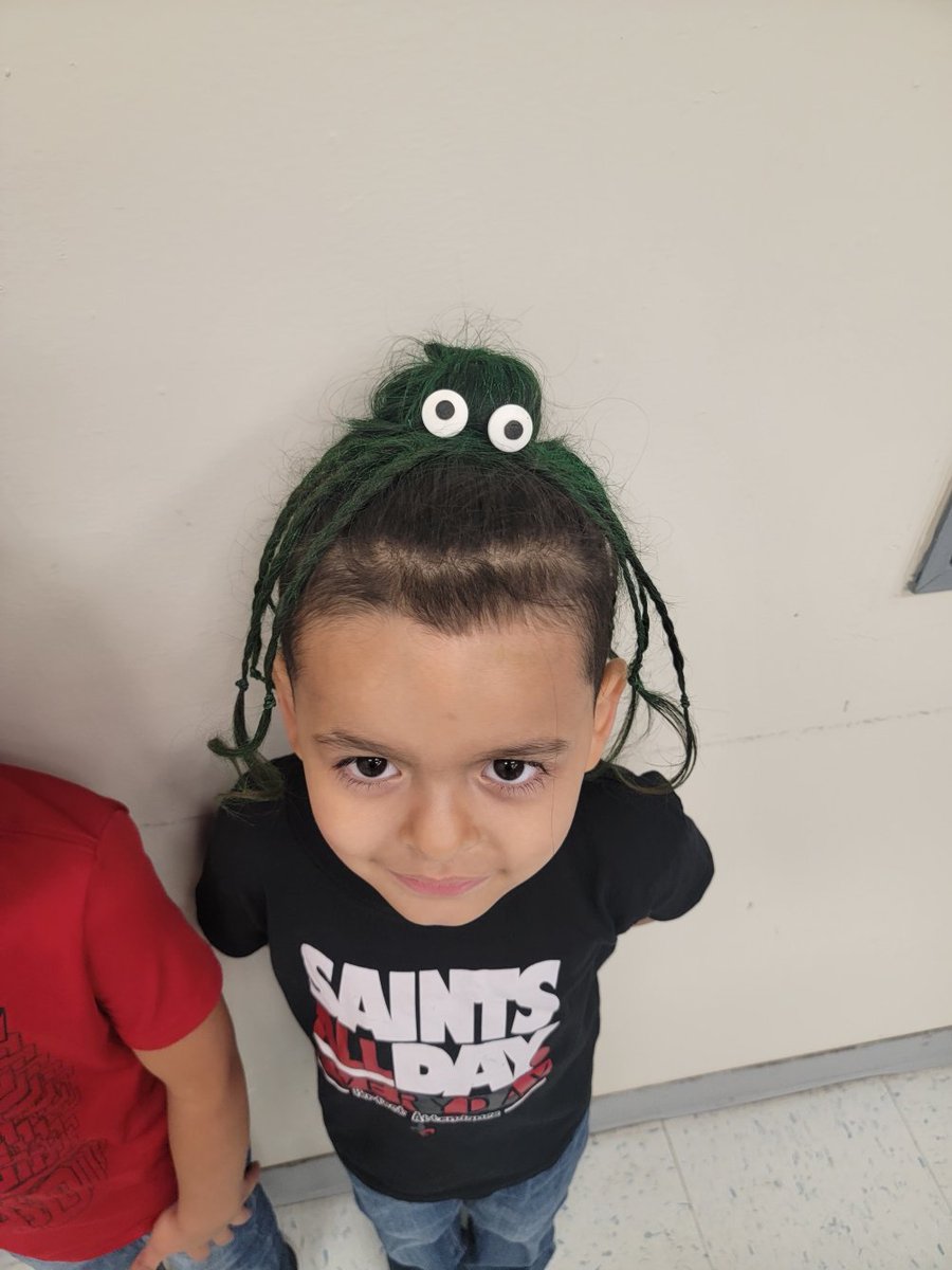 CCISDSanders's tweet photo. Attendance matters at Sanders Elementary. Our kids showed up today with crazy hair. #attendancematters #showupccisd https://t.co/J95I0atzvb