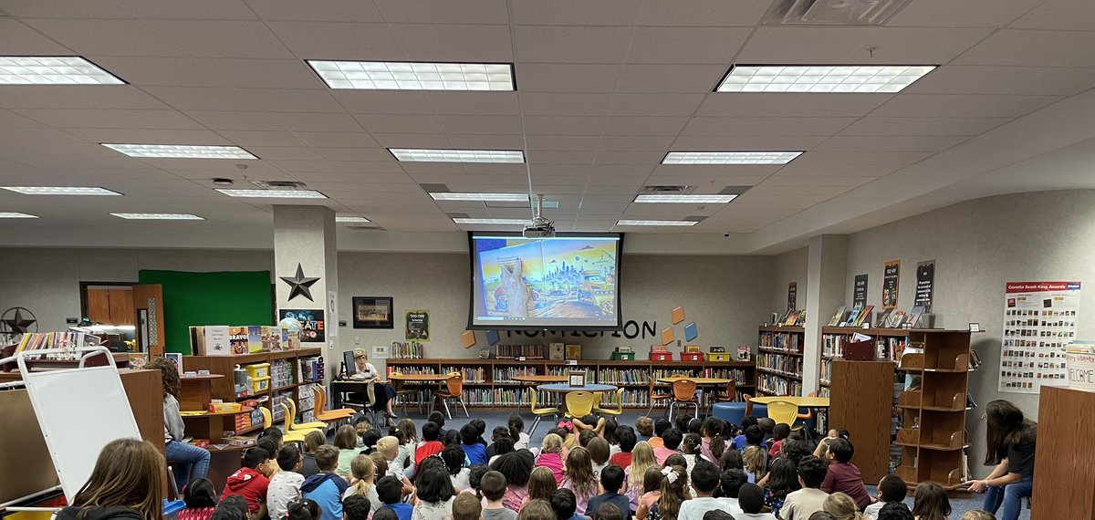 First grade was so excited to have Ms. Lindsey as our community reader for ALLen Reads! They did a great job identifying rhyming words and sharing their favorite parts of the story! <a href="/LindseyElem/">Lindsey  Elementary</a> <a href="/star_artists/">Lone Star Studio</a> <a href="/BeaneyPE/">Connie Beaney</a> <a href="/lois_lindsey/">Lois Lindsey</a>