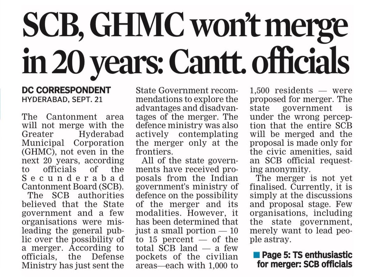 oratorgreat's tweet photo. Merger of #SCB #GHMC will not happen in next 20 years also; some interests misleading people @DeccanChronicle #Secunderabad @GHMCOnline https://t.co/LKpkBdZOkF