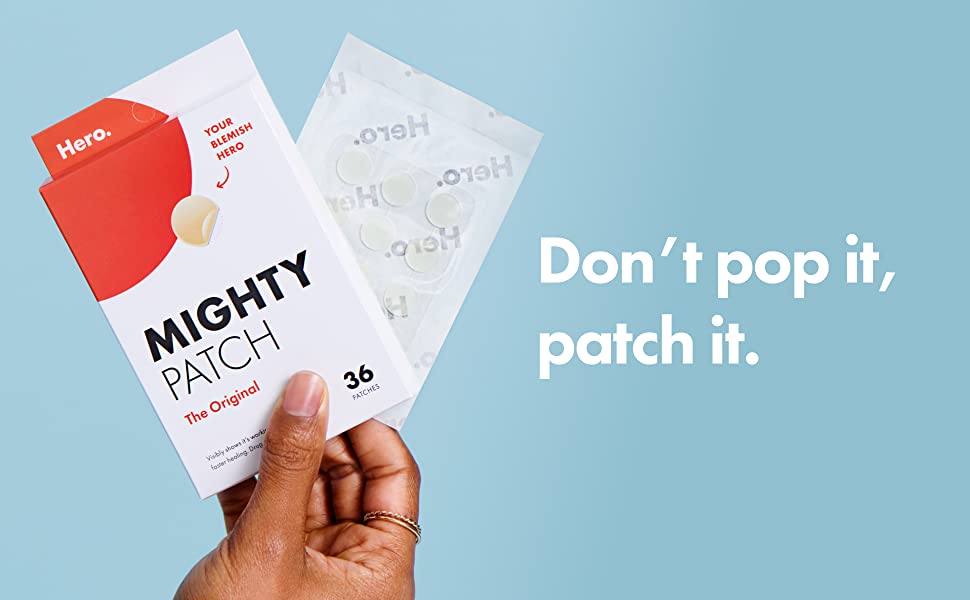 jjroth's tweet photo. Need help with blemishes? Mighty Patch; Hero Cosmetics - Acne, Pimple Patch for Covering Zits and Blemishes, Spot Stickers for Face and Skin, Vegan-friendly; a hydrocolloid sticker that improves the look of pimples overnight without popping. https://t.co/ZIRUFLKxva https://t.co/mhFY1rCIgN