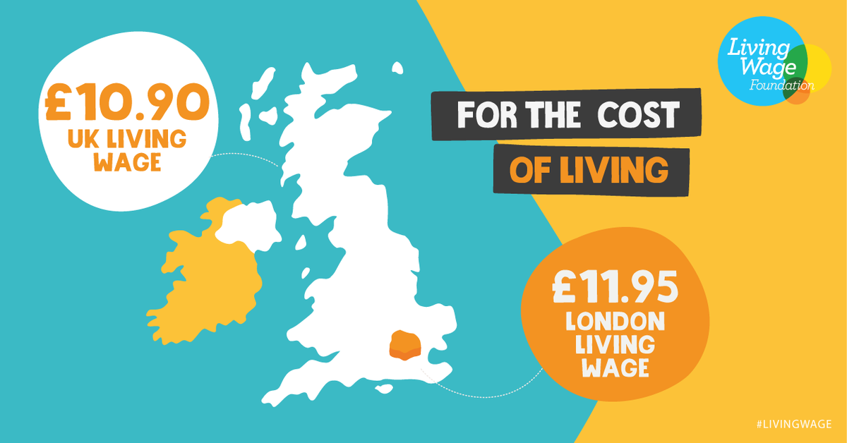 Signature__Ldn's tweet photo. We are pleased to share the new @LivingWageUK rates of £11.95 for London & £10.90 for the rest of the UK. The only UK wage rate to be calculated on the cost of living, with the new rates reflecting the unprecedented price rises faced by UK households. #RecognisedServiceProvider https://t.co/jk1oA4HQdw
