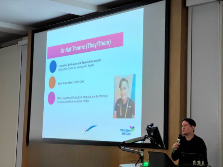 ResearchNuh's tweet image. Next up…

We are hearing from the fabulous @thornenat talking to us about including transgender people in #clinicaltrials 🙌

This is such an interesting conversation and a huge thank you to Dr Nat Thorne for coming along to talk to us at the Research Forum👏❤️
 @NottsTransHub