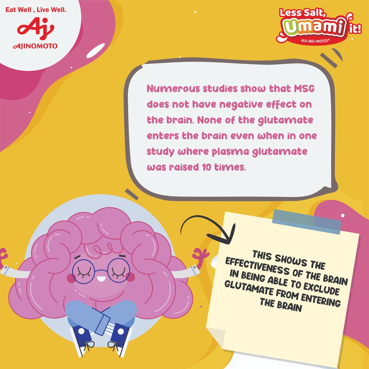 HiAjinomotoMY's tweet photo. MSG causes brain defects - MYTH or FACT? ๐
Jom baca second image to know our FACTS!
#HiAjinomotoMY #Ajinomoto #LessSalt #UmamiIt #KurangGaram https://t.co/p4owiyQpfF