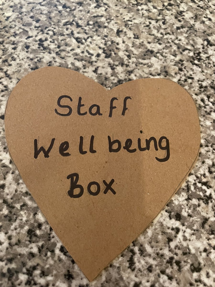 HannyGolding's tweet photo. @primaryteachew @TLS_dot_Club Wow! Congratulations!! Teacher self care is so important, as is caring for each other. I try to do little things to boost staff wellbeing. This term I made a staff wellbeing box (magpied from Instagram) Treats after a tough day, breakfast/ lunch for those who rushed to work 🥰 https://t.co/QK6lYVRbQk