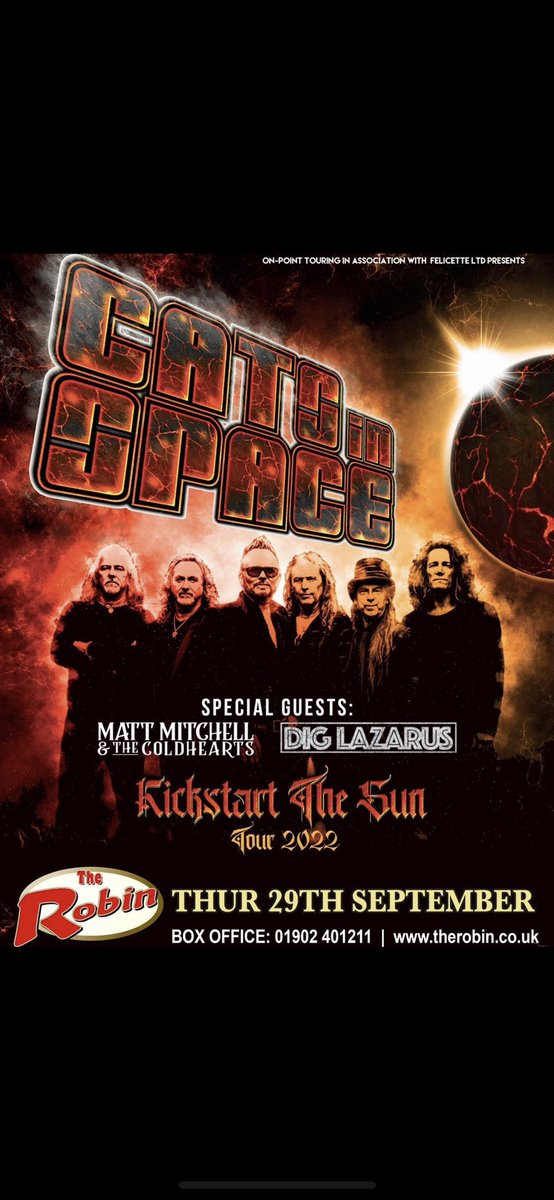 CATSinSPACEband's tweet photo. Will you be joining us @therobinvenue next Thurs eve to #kickstartthesun?!?! With special guests @mmitchellonline and #diglazarus it will be a great night of rock!  If you haven’t yet grabbed tix then the link is here:  https://t.co/2C1WsPnj5h See you there!! https://t.co/5f0WkVUvXS