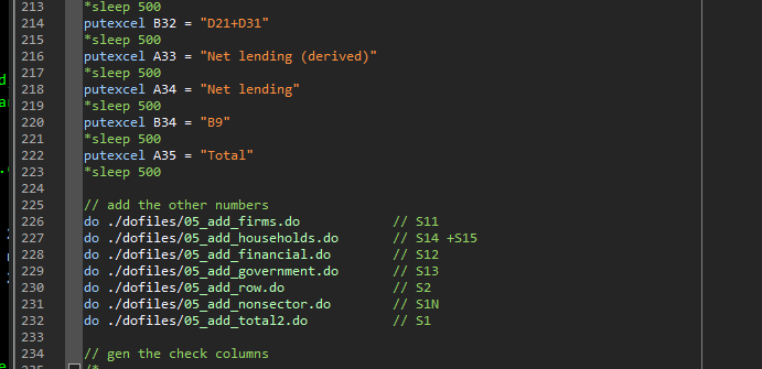 AsjadNaqvi's tweet photo. #putdocx is an under-utilized #Stata command. Simiarly #putexcel can create nicely formatted sheets.

An example, where I pull macro balances from Eurostat &amp; ECB, process it in Stata, and generate the FoF account in Excel. All automated A-Z for each country and each year. https://t.co/BuT6PDG0eh
