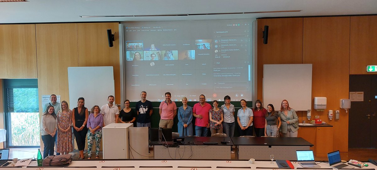 UpskillsProject's tweet photo. Here's a group photo from our last multiplier event in Graz 😊
Will you be attending our next multiplier event in Utrecht on the 4th of November?
For more information about this 3rd UPSKILLS ME, check out our website: https://t.co/wrrsF6TGH3
#multiplierevent #UPSKILLS #CLARINERIC https://t.co/7ll5p57iEw