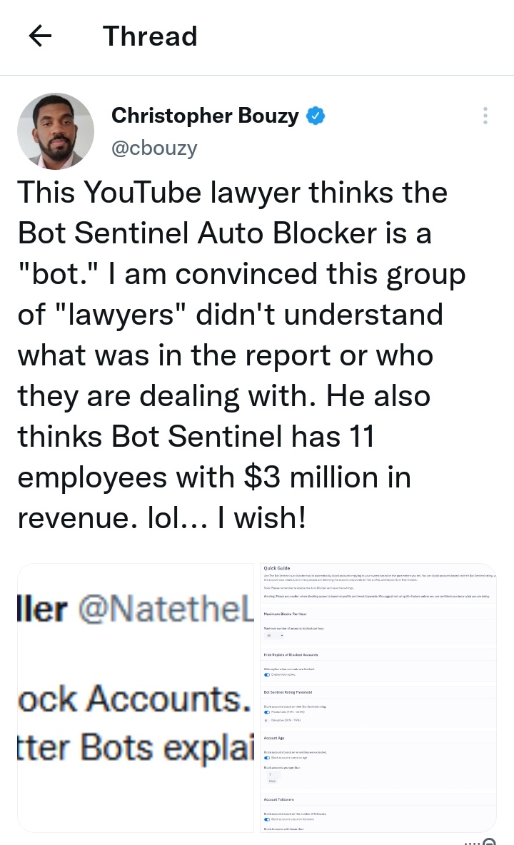 Burt6Gill's tweet photo. @Snowballing2020 @ThatUmbrella @NatetheLawyer
For the Blocked...
He's STILL at it... πππ... More evidence of Harassment for Nate..
And more evidence he's a π€‘.. π #botsentertainment #TUGSNewSite #BouzyBucks #BouzySucks #JohnnyDeppIsALegend https://t.co/2k2lj1tGCO