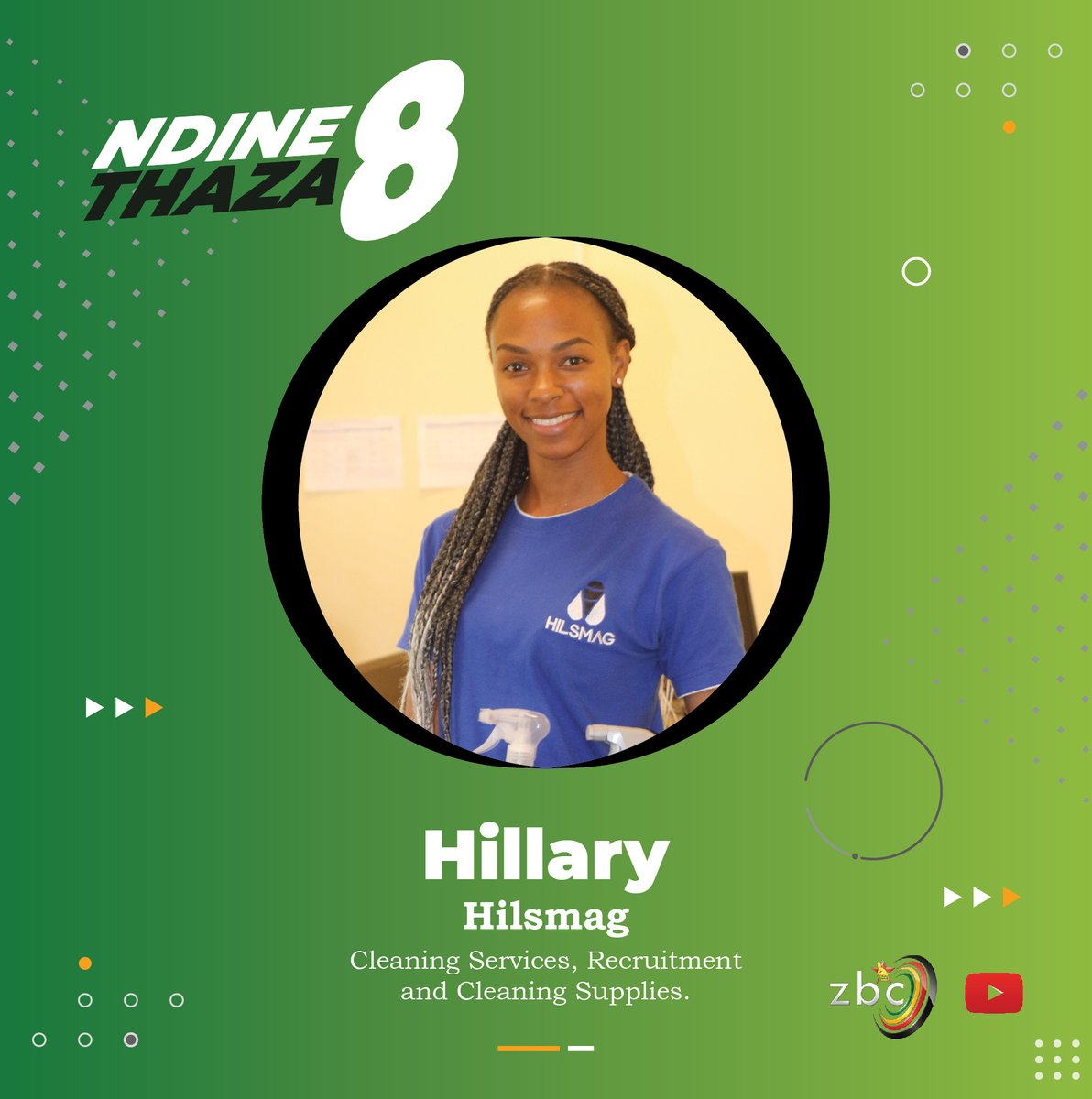 Meet Hillary Mukwenha-Magawa the founder of Hilsmag, a cleaning company. They also provide training and deployment of maids as well as a retail shop where they sell various cleaning chemicals. In future, they look forward to manufacturing their own chemicals. #ndinethaza <a href="/ZBCtv/">ZBCTV</a>