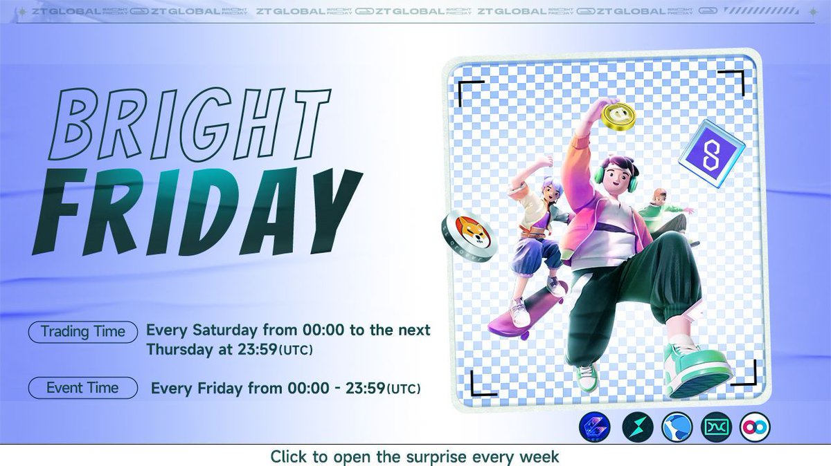 ZT_exchange's tweet photo. 👑Are you ready for Friday!👏
🎁Mysterious boxes everyweek &many more surprises
💰Trading over 188 USDT can draw a mystery box during Bright Friday opening time
🔗Have Fun:https://t.co/Qvg5R3Pgyg
#ZT #ZTFriday #cryptocurrency #ZTers #ZTexchange #ZTHBD https://t.co/eIlXaHUJxI