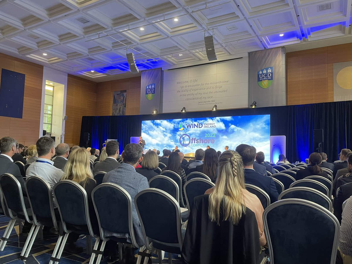 Back for day 2 of <a href="/WindEnergyIRL/">Wind Energy Ireland</a> #WEIOFF22 at <a href="/ucddublin/">University College Dublin</a>! Great to have <a href="/davidmcw/">David McWilliams</a> along to kickstart the sessions! Looking forward to hearing about the opportunities and challenges to unlocking offshore wind across the island of Ireland! <a href="/turleyplanning/">Turley</a>
