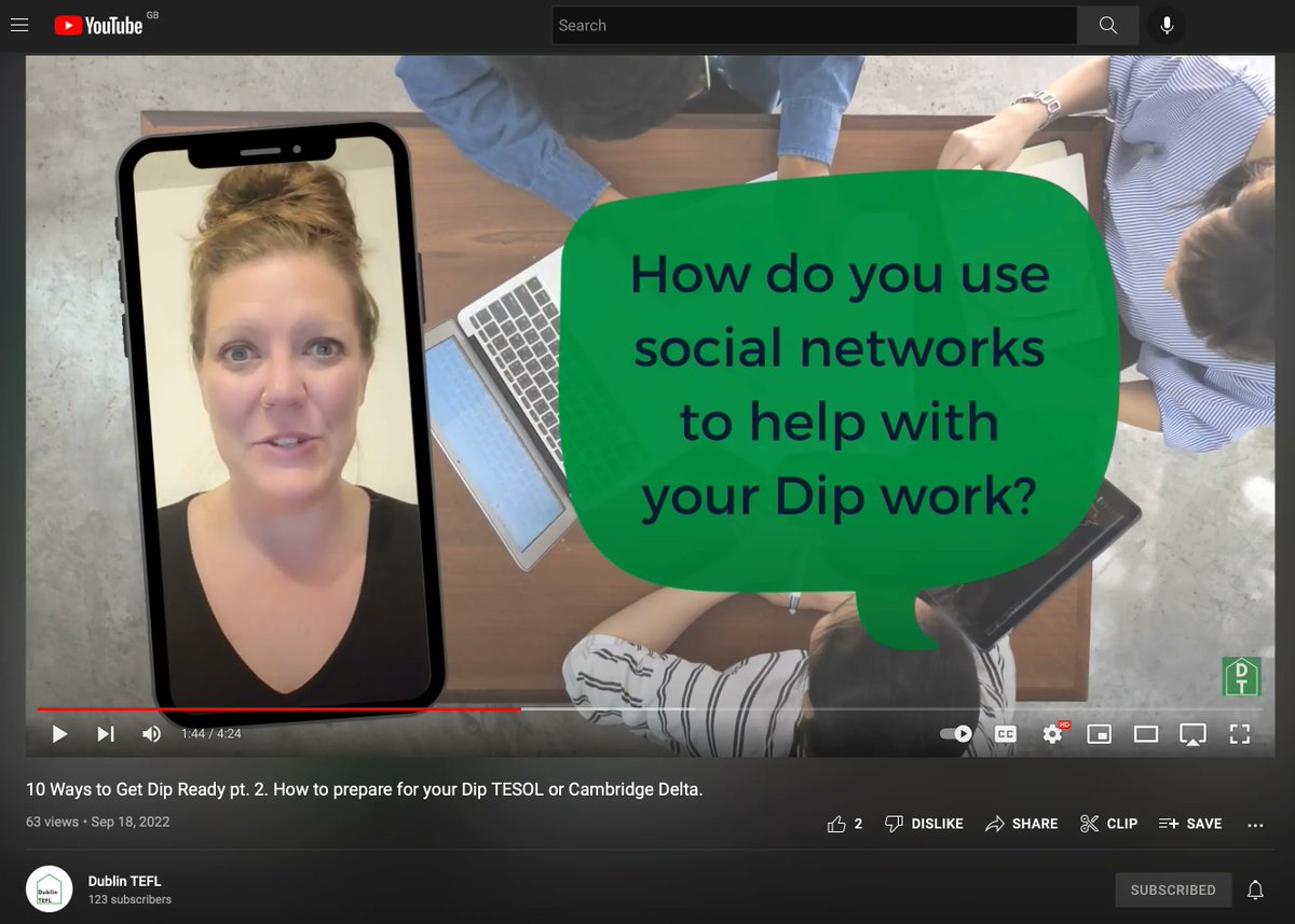 HelenTeachesEng's tweet photo. Some #advice from Leah & I in "10 Ways to Get Dip Ready pt. 2 How to prepare for your #DipTESOL or #CambridgeDelta" by @shaunsweeney78 @DublinTEFL
https://t.co/bCneRc824b
Make connections with
- #ELT practitioner community
- individuals to help your developmental journey
#ELTChat https://t.co/2XrB7eIJ99