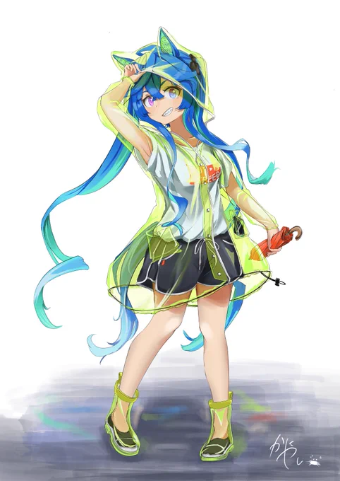 傘、持ってきたよ〜!!!#ツインターボ#ウマ娘 