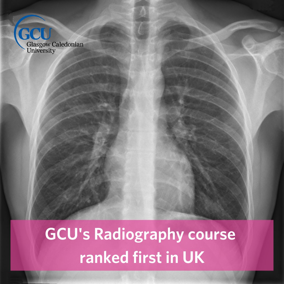 📣 GCU's Radiography course has been ranked first in the UK in The Times and Sunday Times Good University Guide.

This is a fantastic result and compliments our quality teaching and high student completion and graduate outcome rates. 👏

📲 gcu.ac.uk/aboutgcu/unive…

#WeAreGCU